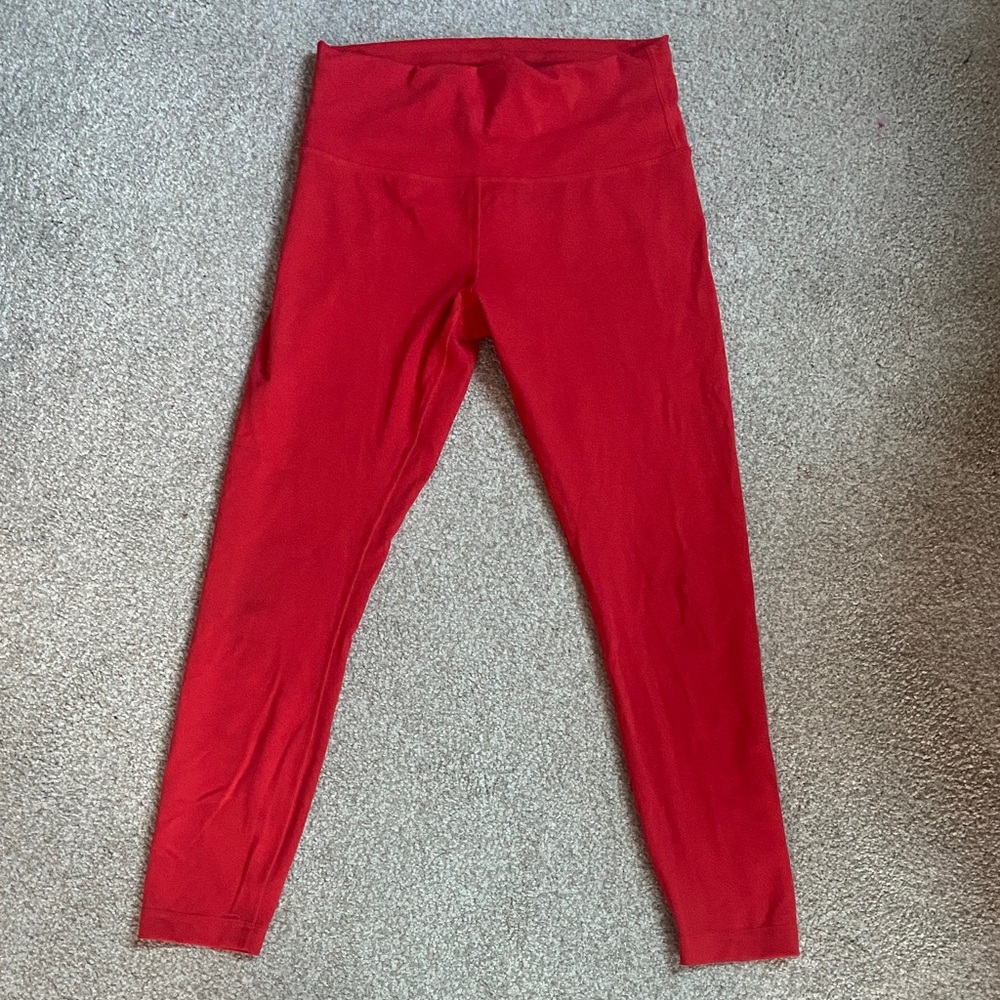 Lululemon Wunder Train High Rise Tight 25” Hot Heat Leggings